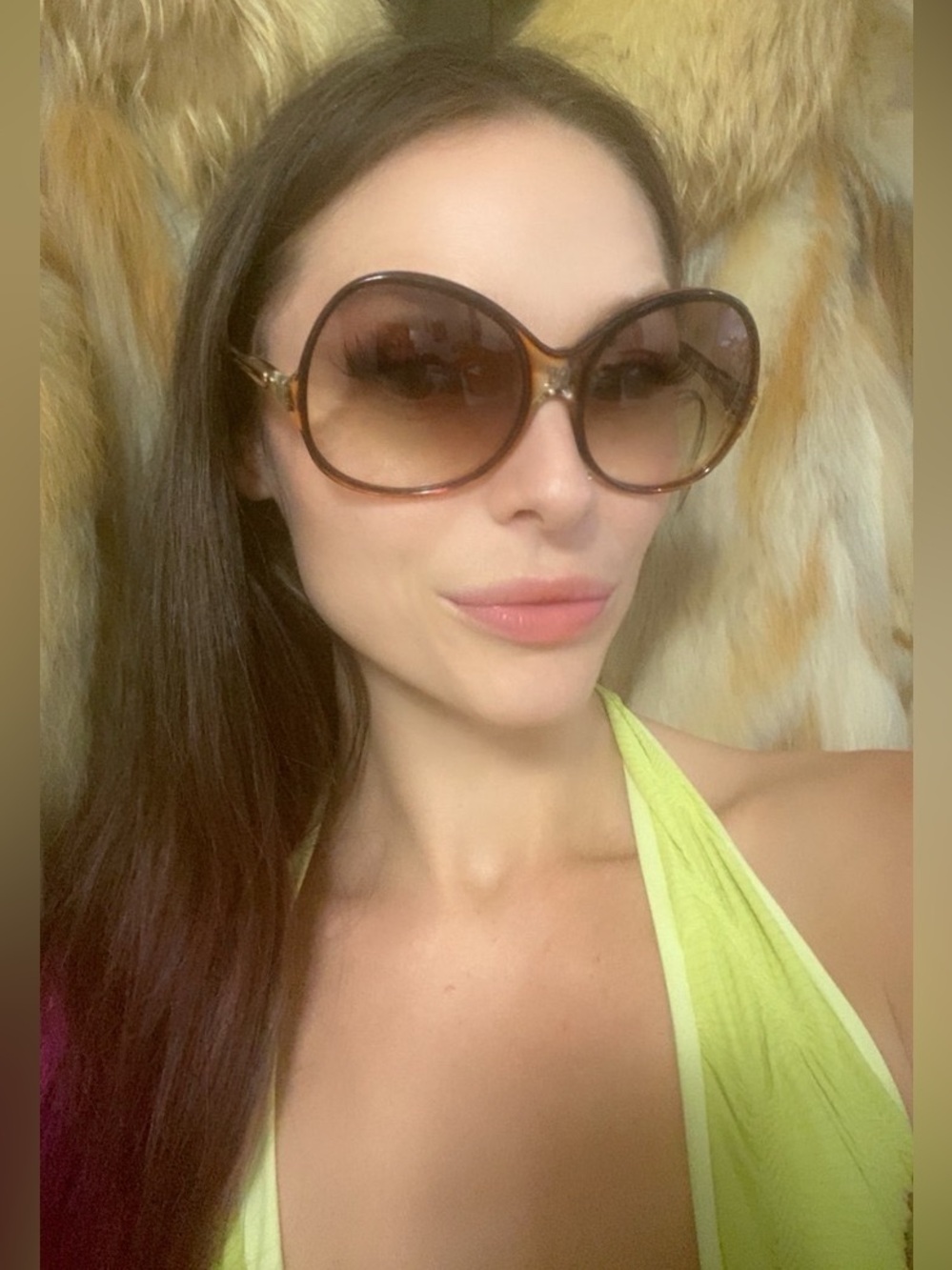 ⭐️ Vintage NINA RICCI PARIS Sunglasses 76-D15 Oversized Butterfly Brown Tint
